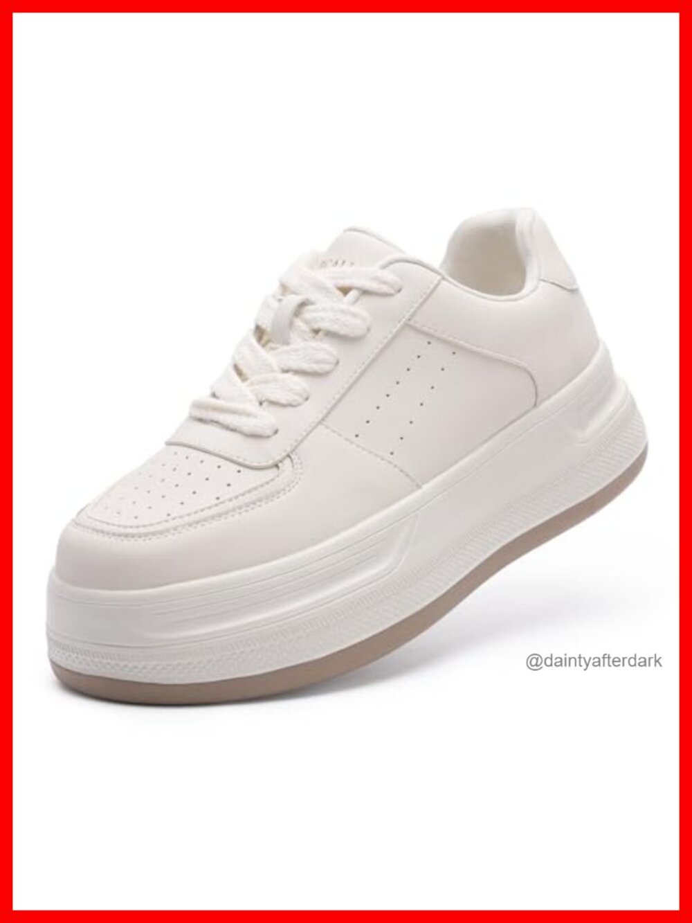 Womens Lightweight Platform Walking Sneakers Lace Up Comfort Casual Shoes